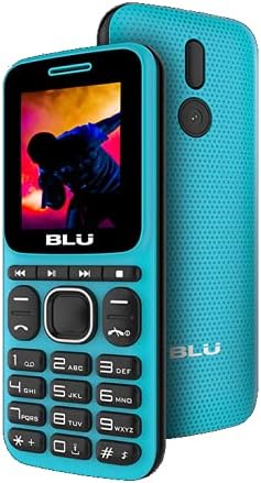 BLU Z4 Music Z250 GSM Unlocked Twin SIM Cellphone - 1.8" Display screen, FM Radio, Flashlight, VGA Digital camera (Cyan)