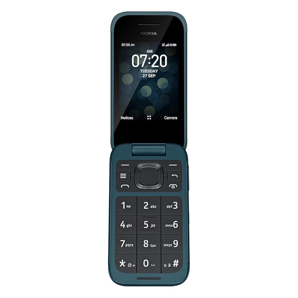 Nokia 2780 Flip Cellphone | Unlocked | Runs on KaiOS | Suitable with Verizon, AT&T, T-Cell | Blue Coloration